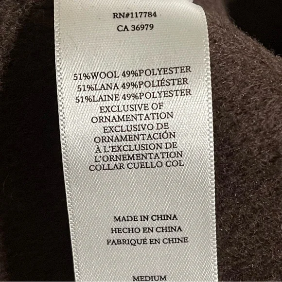 Rails Melanie Jacket Wool Dark Brown M - Picture 10 of 16